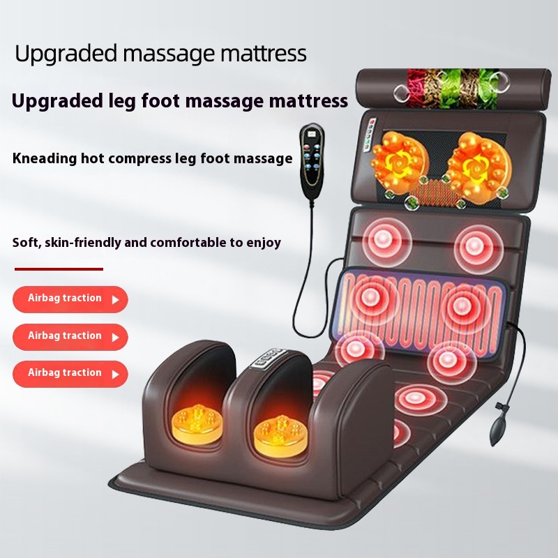 Multifunctional Cervical Massager Waist Back Leg Massage Mattress Full Body Massage Pad Electric Heating Massage Pad