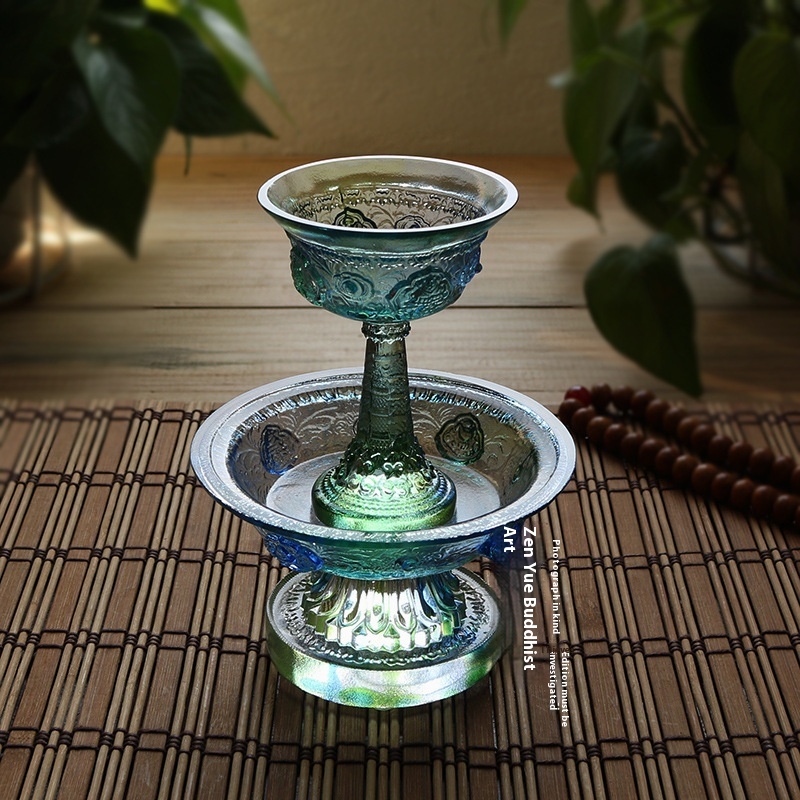 Eight Auspicious Offering Cups Ancient Glass Guardian Cup