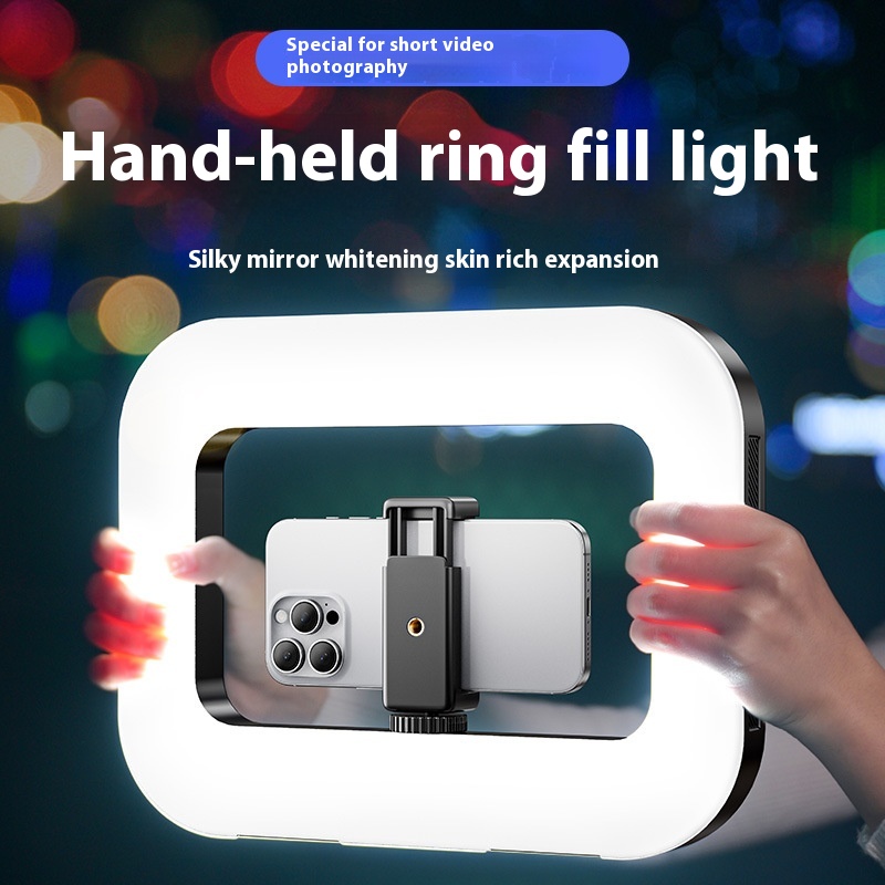 Handheld Ring Fill Light Portable Mobile Phone Dedicated Charging Photography Light Desktop Rabbit Cage Selfie Light