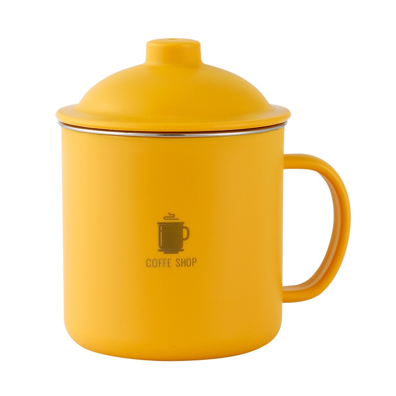 304 Stainless Steel Cup With Lid Mug High Value Water Cup Student Cup Office Worker Tea Cup
