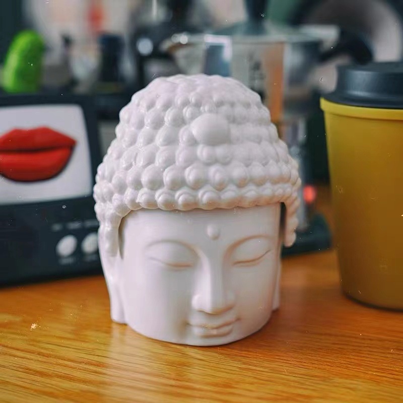 Buddha Ceramic Mug-Large Ceramic Cup With Buddha Head Design,Zen-pired Decoration Piece