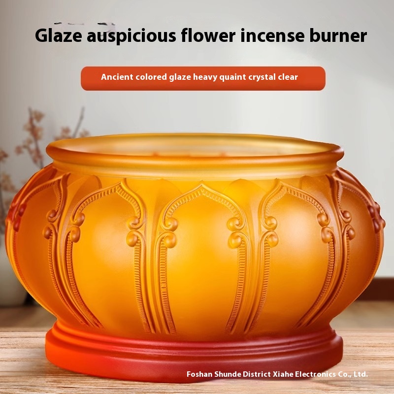 Ancient Glass Incense Burner For Burning Incense For Buddha,Indoor Incense Burning Incense Bowl For Offering Incense To The God Of Wealth