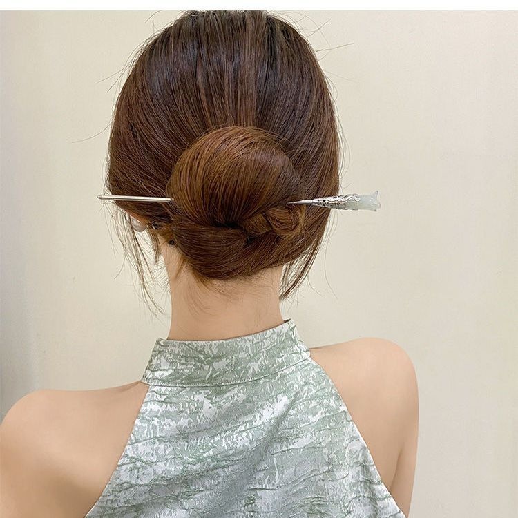 Magnolia Magnolia Hairpin Long Hair Ruoxi Ancient Style Hairpin Adult Silver Simple Advanced Hairpin