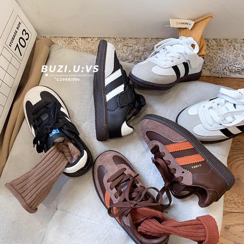 Korean Retro Children's Shoes Children's Sports Shoes Spring Boys'Sneakers Girls'Baby German Training Shoes