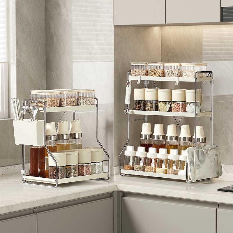 [Hedou C]Kitchen Countertop Rack Spice Storage Rack Multi-layer Style Rack Knife Rack Chopstick Cage