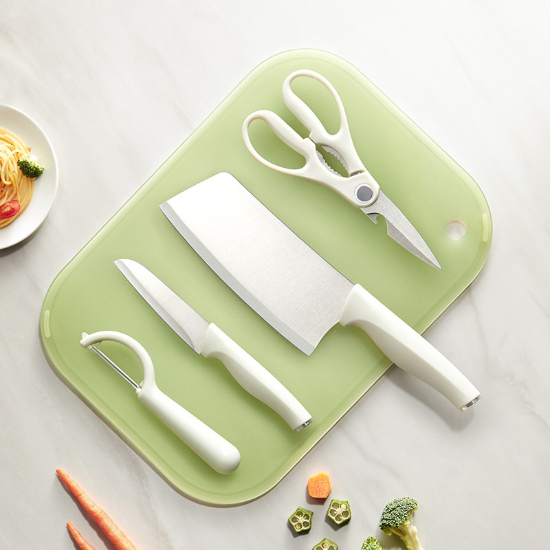 【Hedou C】Baby Food Supplement Knife Set Chopping Board Kitchen Knife Two In One Kitchen Knife Household Full Set