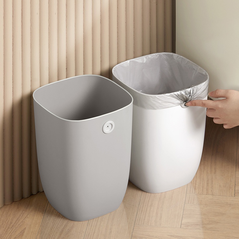 [Hedou]Trash Can For Home Kitchen Bathroom Toilet Large Size Large Capacity Dormitory Simple Light Luxury Style
