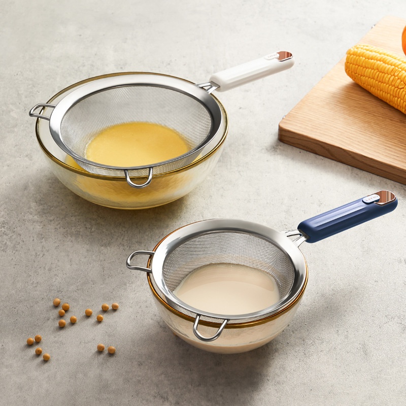 【Hedou】Kitchen Tools Manual Flour Sieve Household Sieve Stainless Steel Filter Sieve Baking Handheld Filter