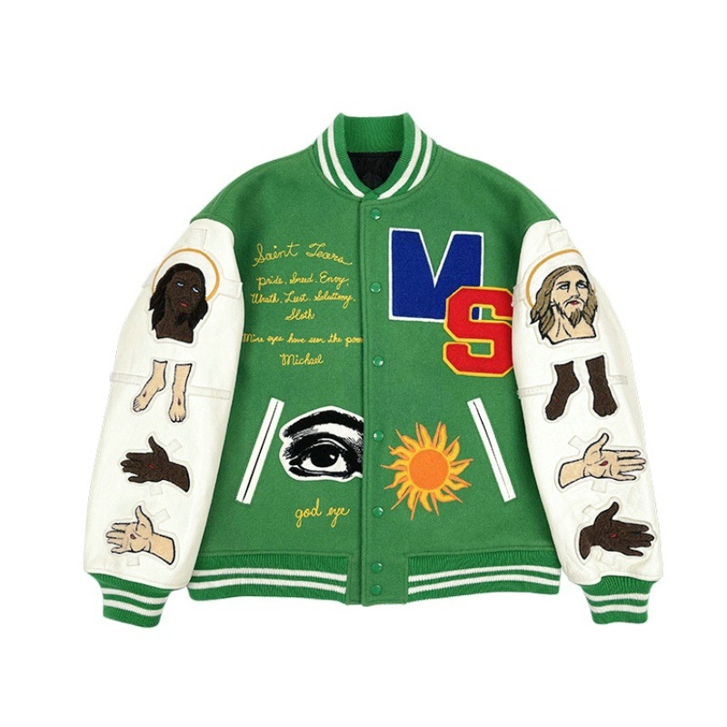 Saint Michael James Bai Jingting Vibe Style American Baseball Uniform Vintage Coat Jacket