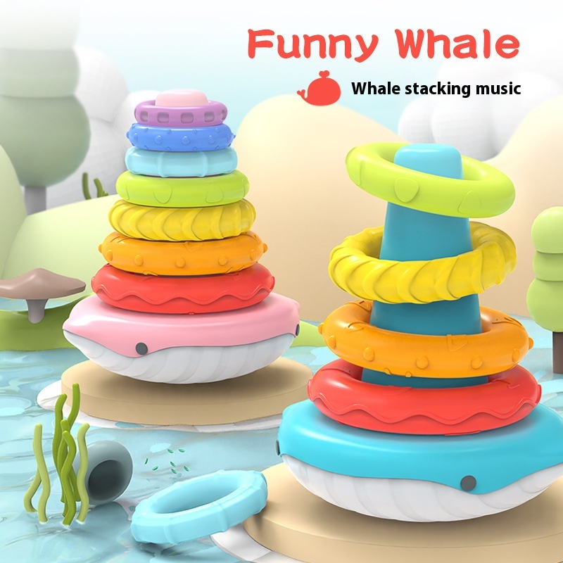 Baby Stacking Toys For6-12 Months Baby Rainbow Tower Rings For Young Children0-1 Years Old Early Education Educational Toys