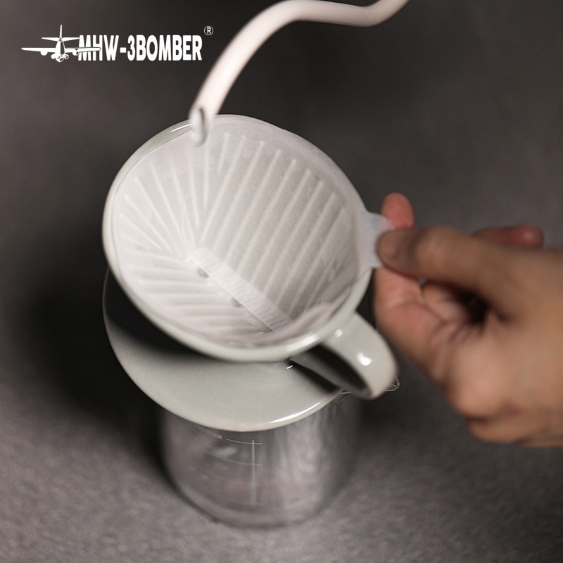 MHW-3 BOMBERBomber Fan-shaped Filter Cup101/102 Hand-brewed Coffee Drip Single Product Ceramic3-hole Filter Cup