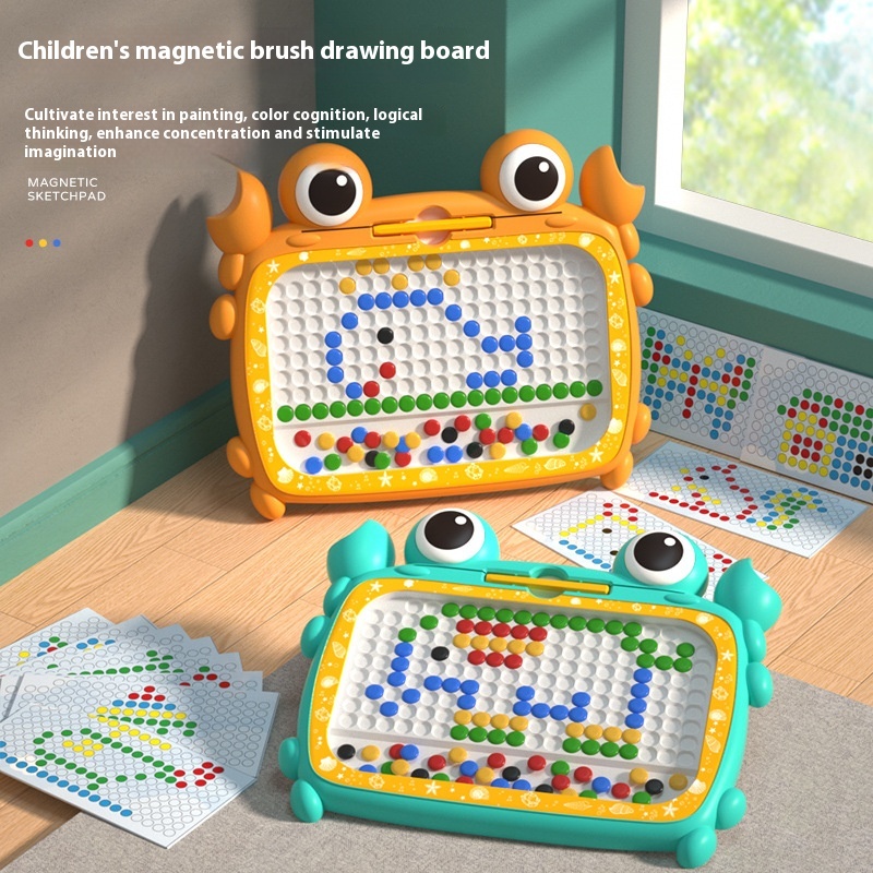 Children's Crab Magnetic Color Drawing Board Toys Home Graffiti Board Early Education Enlightenment Baby Writing Board Magnetic