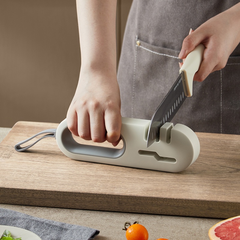 【Hedou】Knife Sharpener4 In1 Knife And Scissors Can Be Used As AMultifunctional Non-slip Kitchen Whetstone Household Artifact