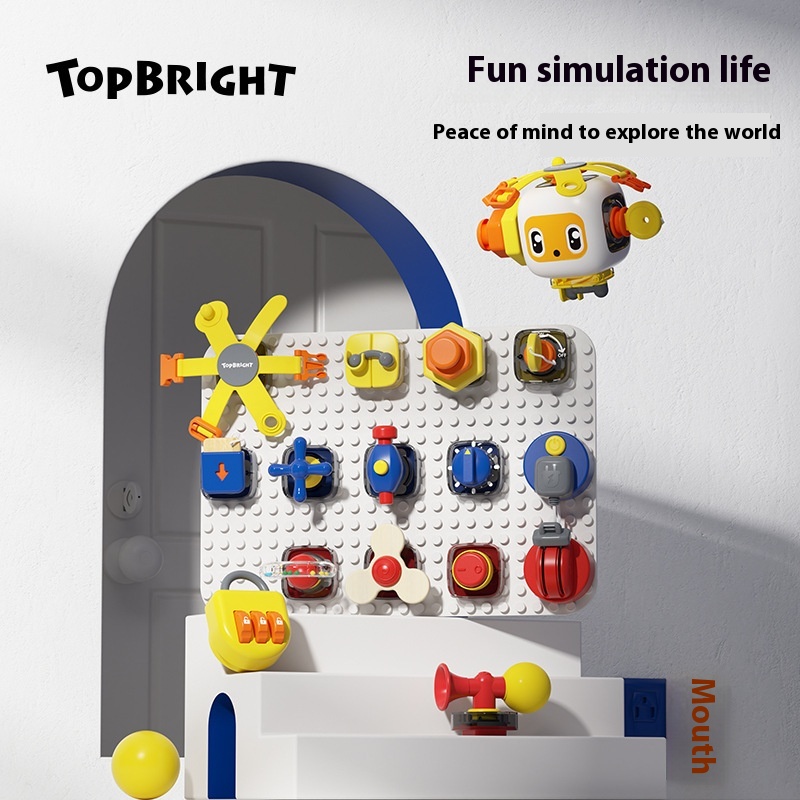 Busy Board Montessori Early Education Puzzle Unlocking Busy Block1 Year Old Children DIYToys Baby Teaching Aids1-2 Years Old+