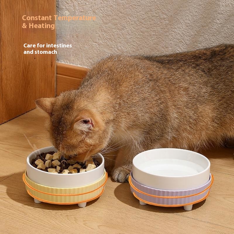 Cat Constant Temperature Water Dispenser Pet Water Feeder Ceramic Water Bowl Heating Water Drinking Artifact Cat Dog Wet Mouth Supplies