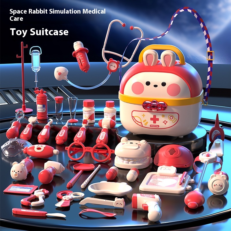 Space Rabbit Simulation Medical Suitcase Play House Toys Cute Cute Shape Educational Children's Toys
