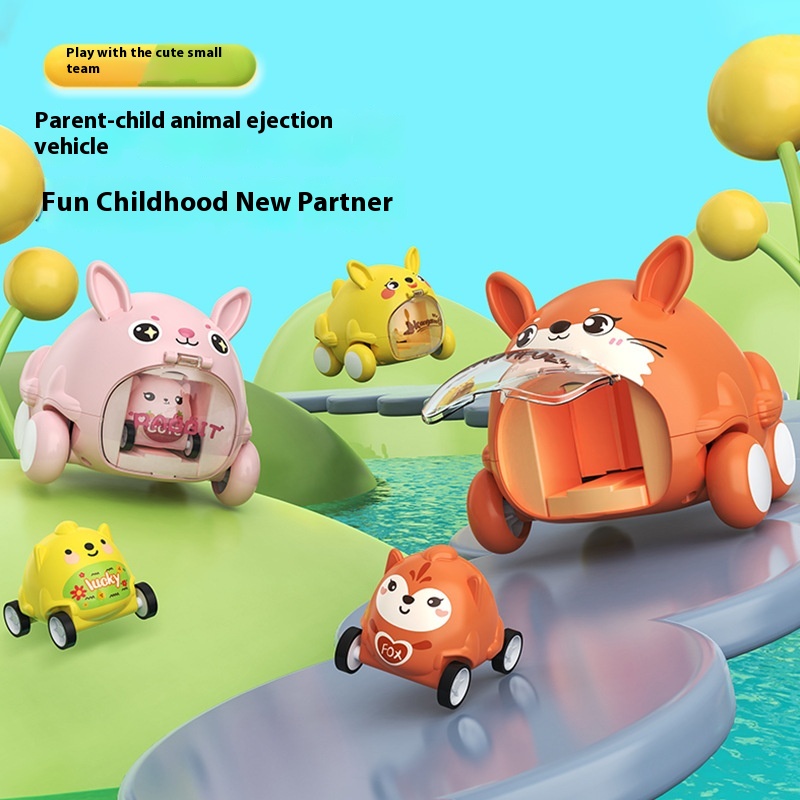 Children's Pull-back Car Inertia Car Toy Educational Press Fun Rabbit Toy Car Boy And Girl Toys