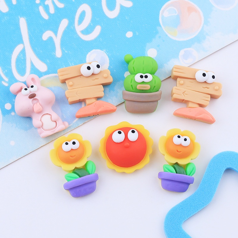 Big Eyes Series Mini Diy Cream Glue Homemade Mobile Phone Case Refrigerator Magnet Head Ornaments Resin Accessories