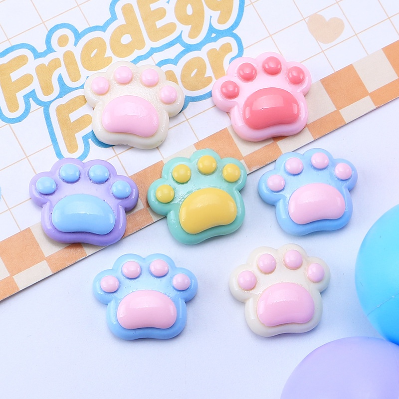 Shiny Kitten Claws Cute DIYCream Glue Homemade Mobile Phone Case Fridge Magnet Hairpin Jewelry Resin Accessories