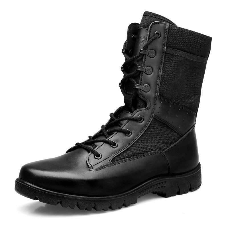 Jihua3515 Strongman Outdoor High Boots Training Boots Tactical Boots Mountaineering Desert Boots Anti-puncture Boots Men