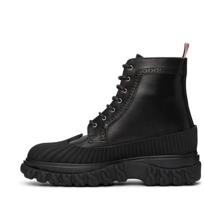 Tom's Men's Genuine Leather Thick-soled Martin Boots With Lace-up Height-enhancing Men's Boots One Piece Drop Shipping