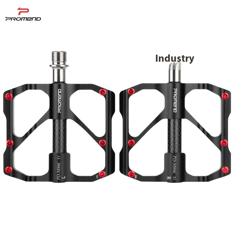 PROMENDTitanium Shaft Carbon Tube Bicycle Pedal86 TMountain Bike3 Bearing Pedal Road Bike Cycling Pedal