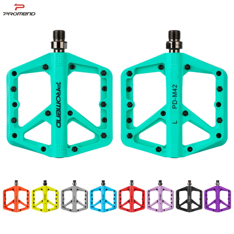 PROMENDBicycle Pedal M42 Mountain Bike Nylon Bearing Pedal Wide Surface Bearing Cycling Pedal