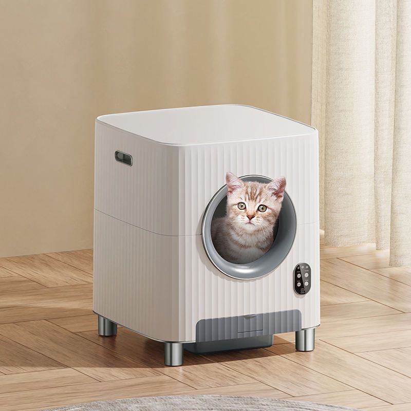 Large Fully Automatic Cat Litter Box-Smart Cat Toilet With Fresh Air System,Electric Sensor Door,Fully Enclosed Design