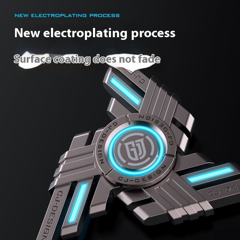 High-end Fingertip Gyroscope Luminous Alloy Ultra-long Time Luminous Finger Decompression And Decompression Artifact Toy