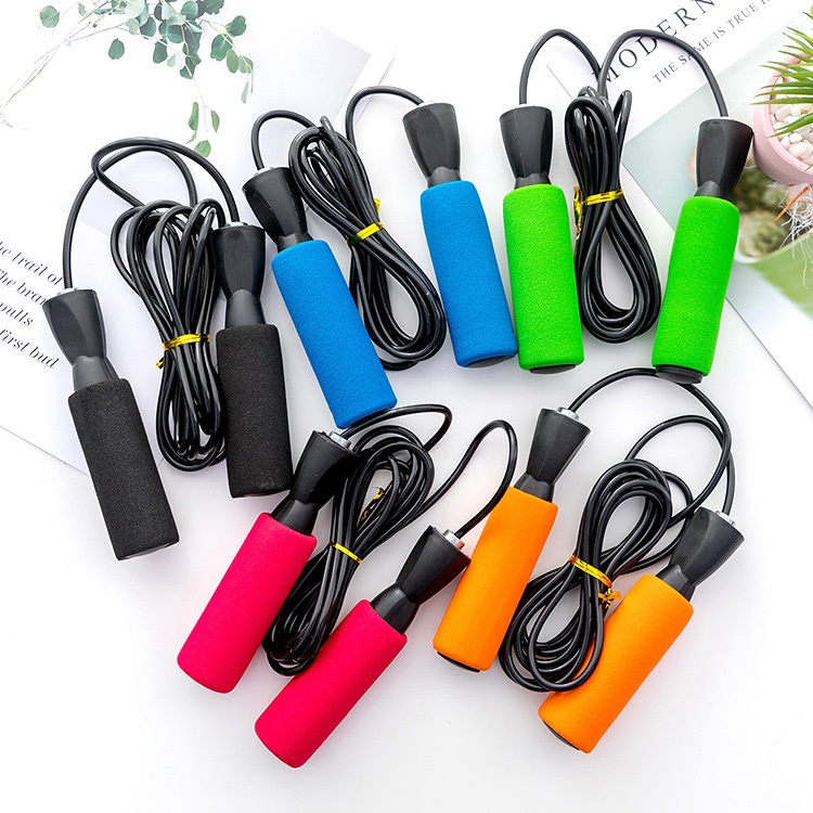 H542 Student Fitness Skipping Rope Plastic Training Skipping Rope Bearing Handle Skipping Rope PVCRope High School Entrance Examination Skipping Rope