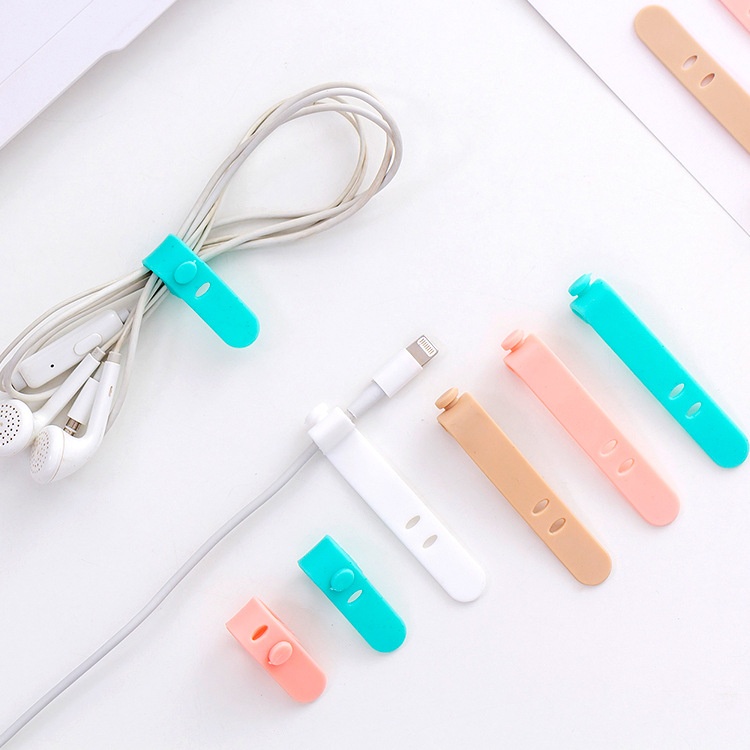 H794 Silicone Bandage To Prevent Loss Of Earphones Storage Soft Tape Data Cable Tie Cable Organizer Winder