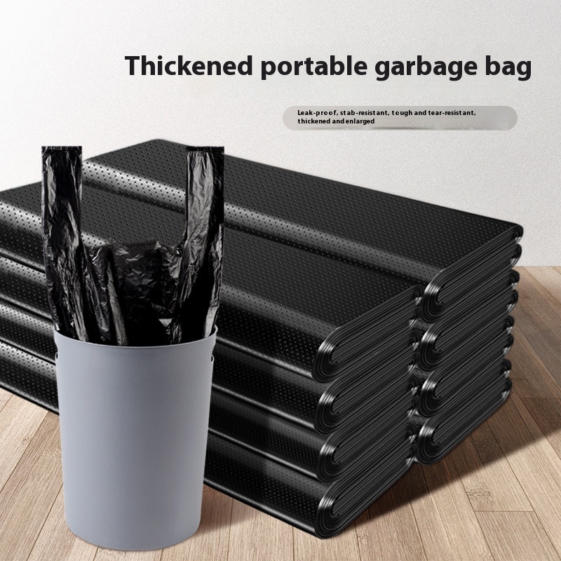 Garbage Bags For Household Use,Affordable,Thickened,Portable,Office Use,Large Dormitory Use,Student Medium Garbage Bags,Black