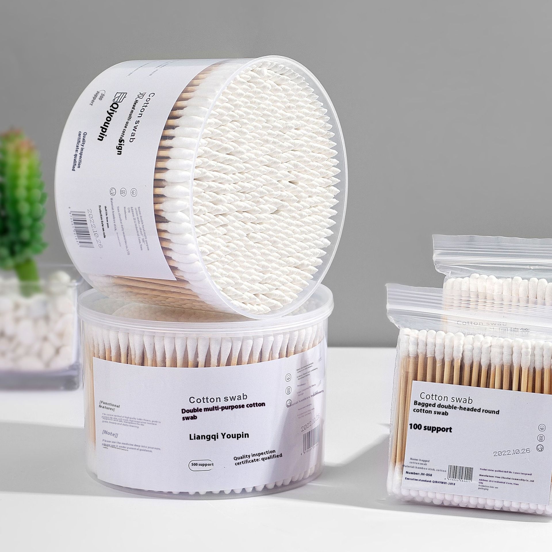 Cotton Swab For Ear Cleaning,Cosmetic Use,Wooden Stick,Cotton Swab For Ear Cleaning,Double-headed Cotton Swab,Disposable Cleaning Cotton Swab