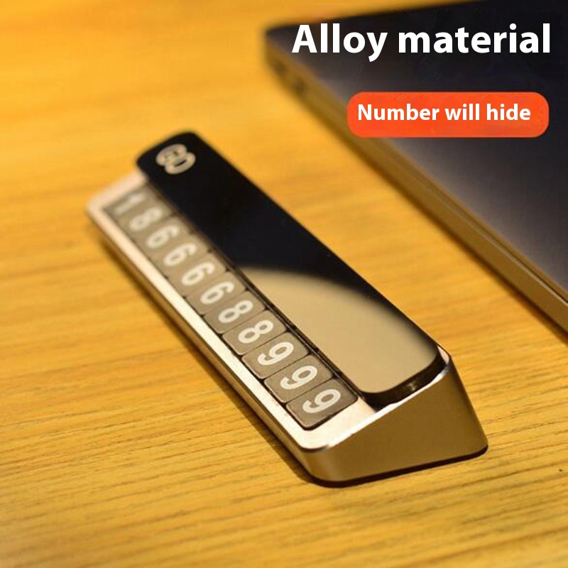 Hidden Temporary Parking Sign Car Parking Number Plate Three-dimensional GDAlloy Car Multi-function Moving License Plate