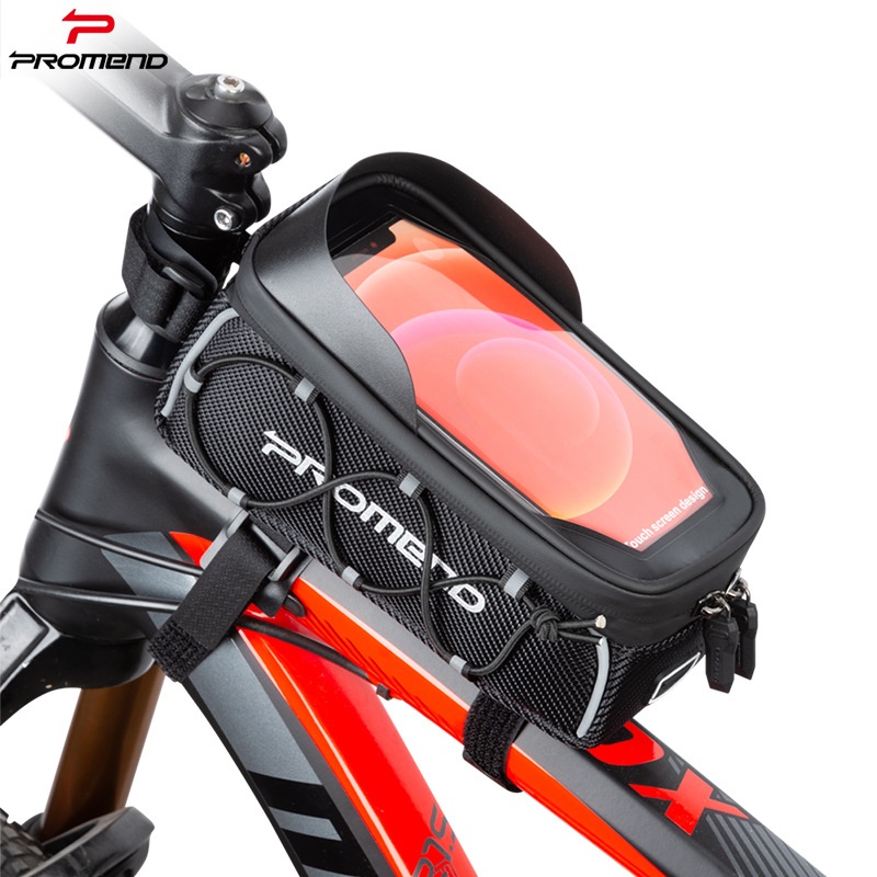 PROMENDBicycle Top Tube Bag6.5 Touch Screen Splash-proof EVANavigation Mobile Phone Bag Cycling Beam Bag