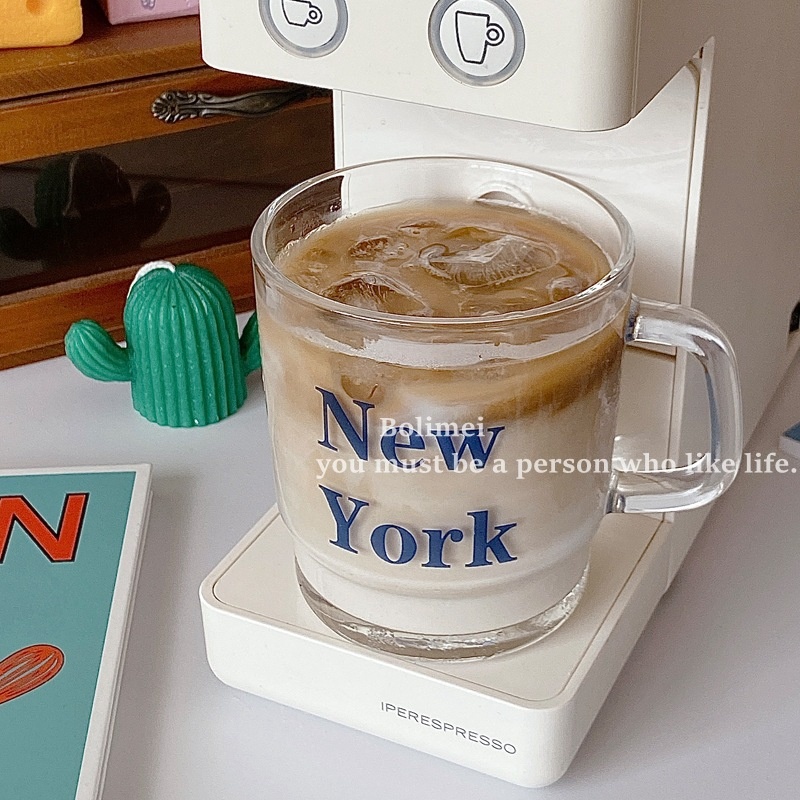 Bolimei Japanese And Korean High-value Glass Cup Cup Breakfast Milk Cup Drinking Water Cup Home Juice