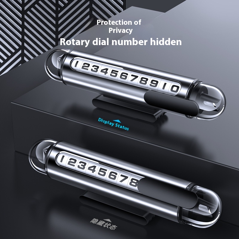 Car Temporary Parking Sign Safety Hammer Hidden Roller Adjustment Number Multi-function Escape Window Breaker Number Plate