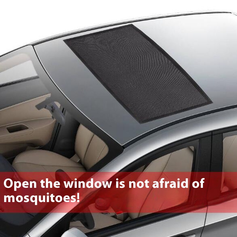 Car Window Skylight Screen Breathable Anti-mosquito Net Car Dust-proof Mosquito Ventilation Anti-mosquito Net Self-driving Tour Sunshade
