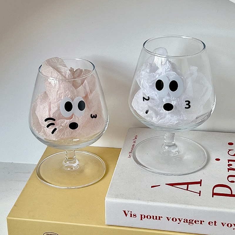 Bolimei Korean Style Glass Goblet Wine Glass Fruit Wine Cup Home Glass Expression Glass Cup