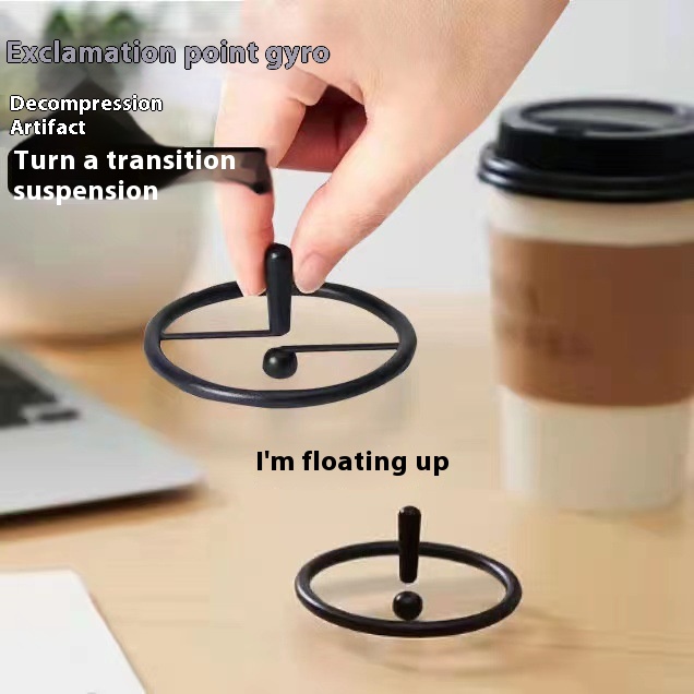 Exclamation Mark Floating Spinner-Stress Relief Toy,Creative Gravity-Defying Spinning Top Fun