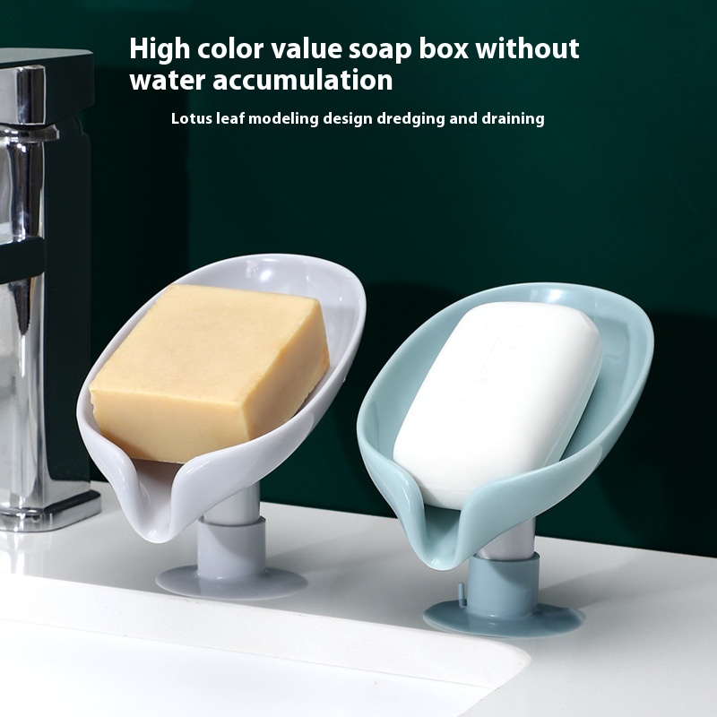 Soap Box Soap Rack Drain Free Punch Home Bathroom Vertical Creative Suction Cup Wall Mounted Soap Rack
