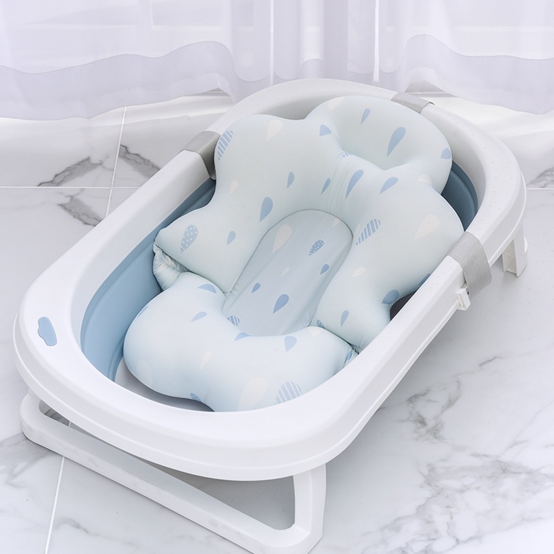 SDirect Sale Baby Bathing Bath Matborn Baby Bath Net Bag Can Sit And Lie Bath Rack Bathtub Universal Suspension Pad