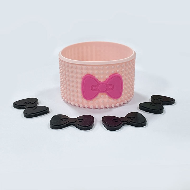 Stanley40oz Sports Water Cup Scratch-resistant Silicone Protective Cup Cover Creative DIYBow Buckle Silicone Cup Cover
