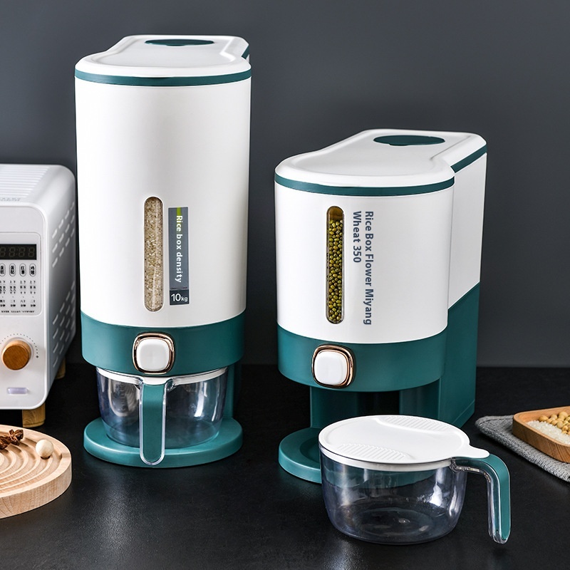 Japanese Style Large Capacity Moisture-proof Andect-proof Sealed Rice Bucket Household Push-type Automatic Rice Grain Storage Box