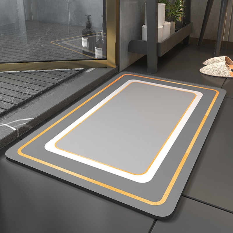 Household Bathroom Door Mat Toilet Door Absorbent Mat Easy To Dry Non-slip Bathroom Nordic Carpet Diatom Mud Foot Mat