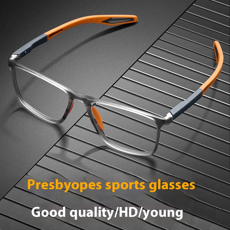 Sports Fashion Reading Glasses For Men Ultra-light HDAnti-blue Light Comfortable Non-slip Can Not Be Thrown Away Middle-aged And Elderly Reading Glasses