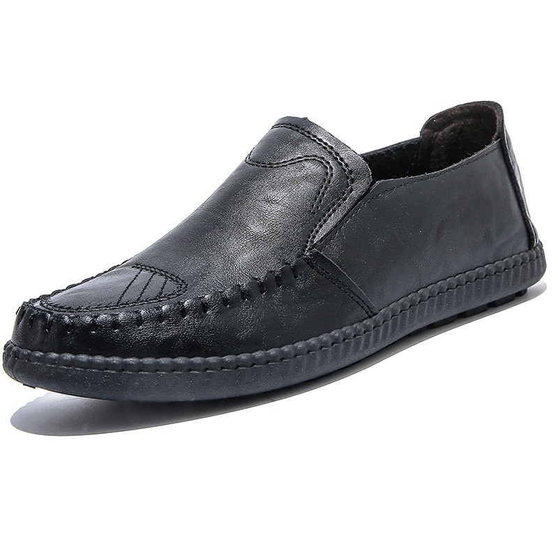 Men's Business Casual Simple All-match Four-season Small Leather Shoes Convenient And Comfortable Driving Leather Shoes