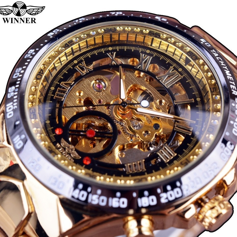 T-WINNERSkeleton Fully Automatic Mechanical Watch-Stainless Steel Strap
