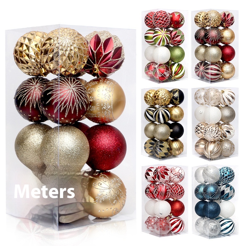 Christmas Decorations16/set Special-shaped Painted Christmas Ball Ornaments Set Christmas Tree Pendant Accessories