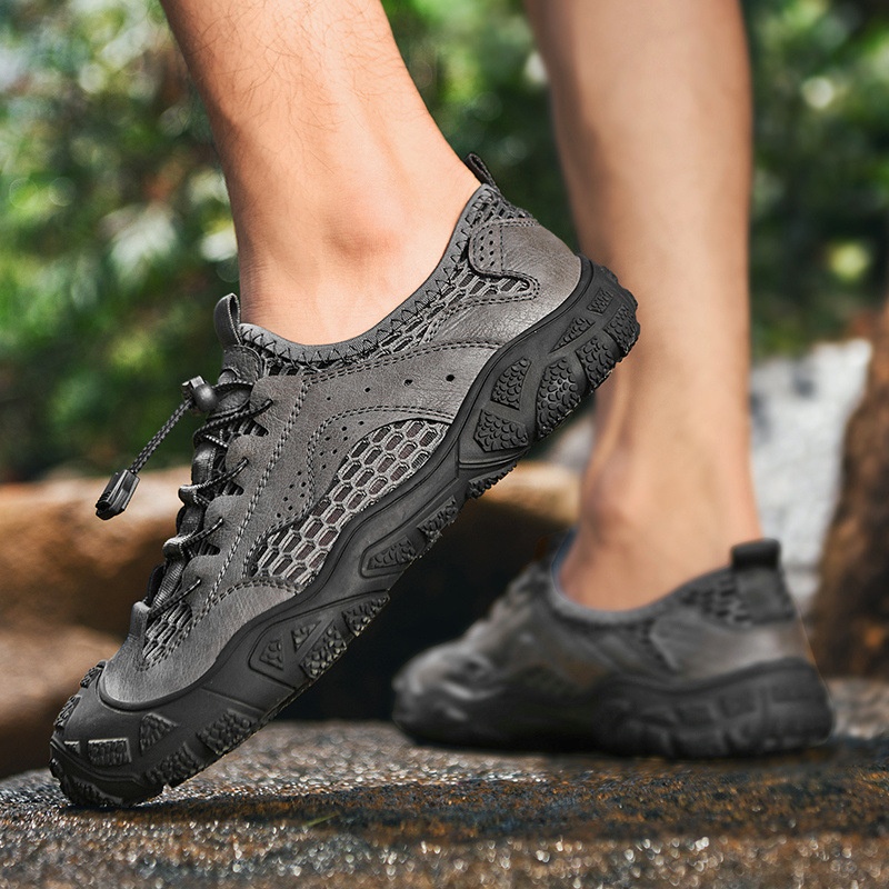 Outdoor Lightweight Sports Men's Shoes Large Size Low-top Summer Breathable Mesh Running Shoes Men's Sports Casual Shoes